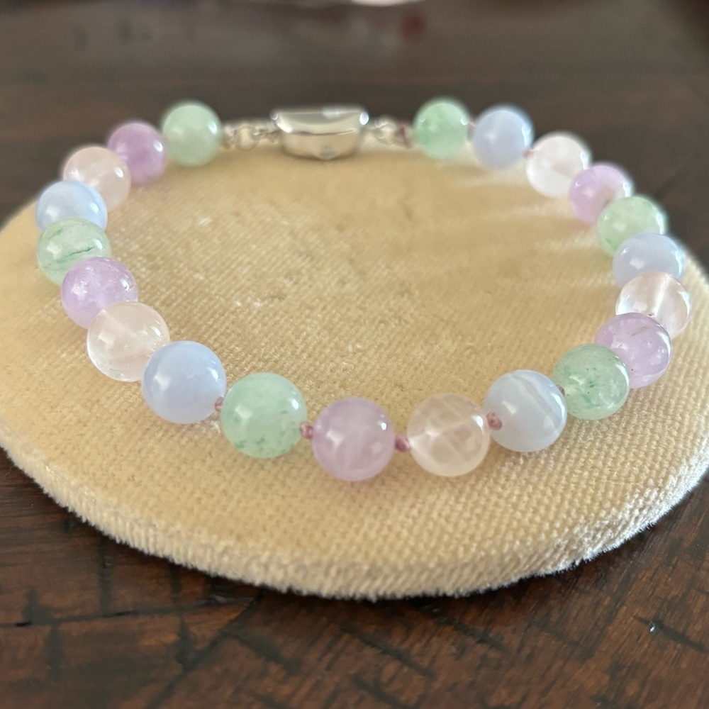 Custom, Handmade,Sterling Silver and Gemstone Bead Bracelet, Multiple Available!